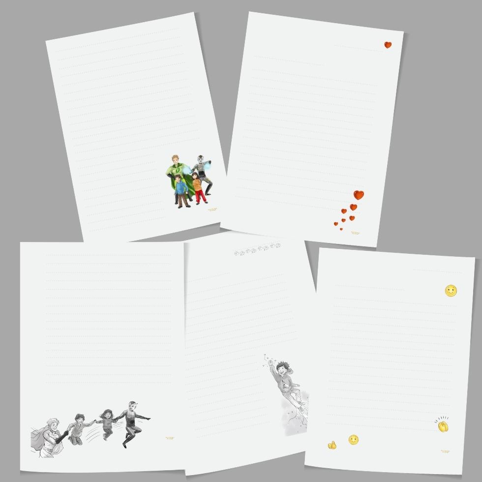 Briefpapier zum Ausdrucken: gratis, mit Linien & schönen Motiven für Kinder