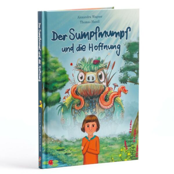 Kinderbuch »Der Sumpfmumpf und die Hoffnung« stehend