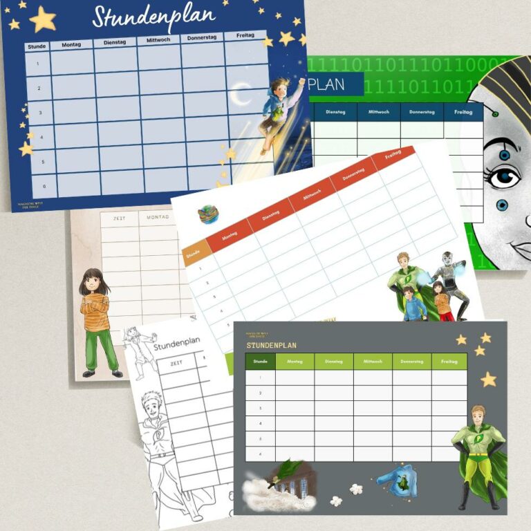 Stundenplan-Vorlage zum Ausdrucken - Alexandra Wagner