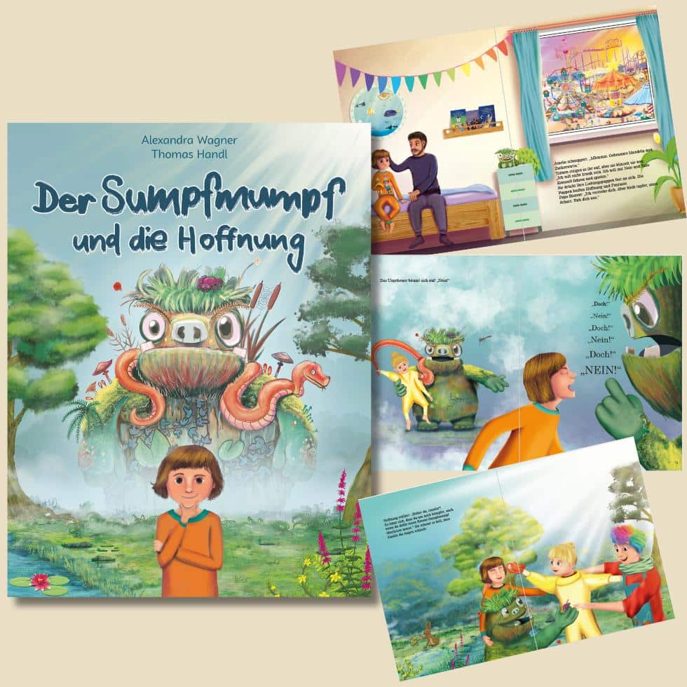 Cover und Illustrationen Doppelseiten Hoffnungsbuch