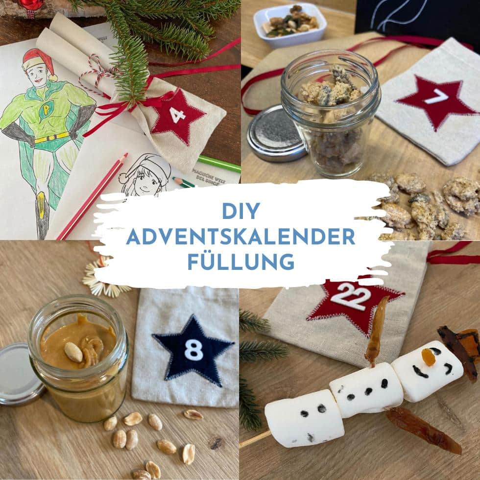 Collage DIY Ideen für Adventskalenderfüllung