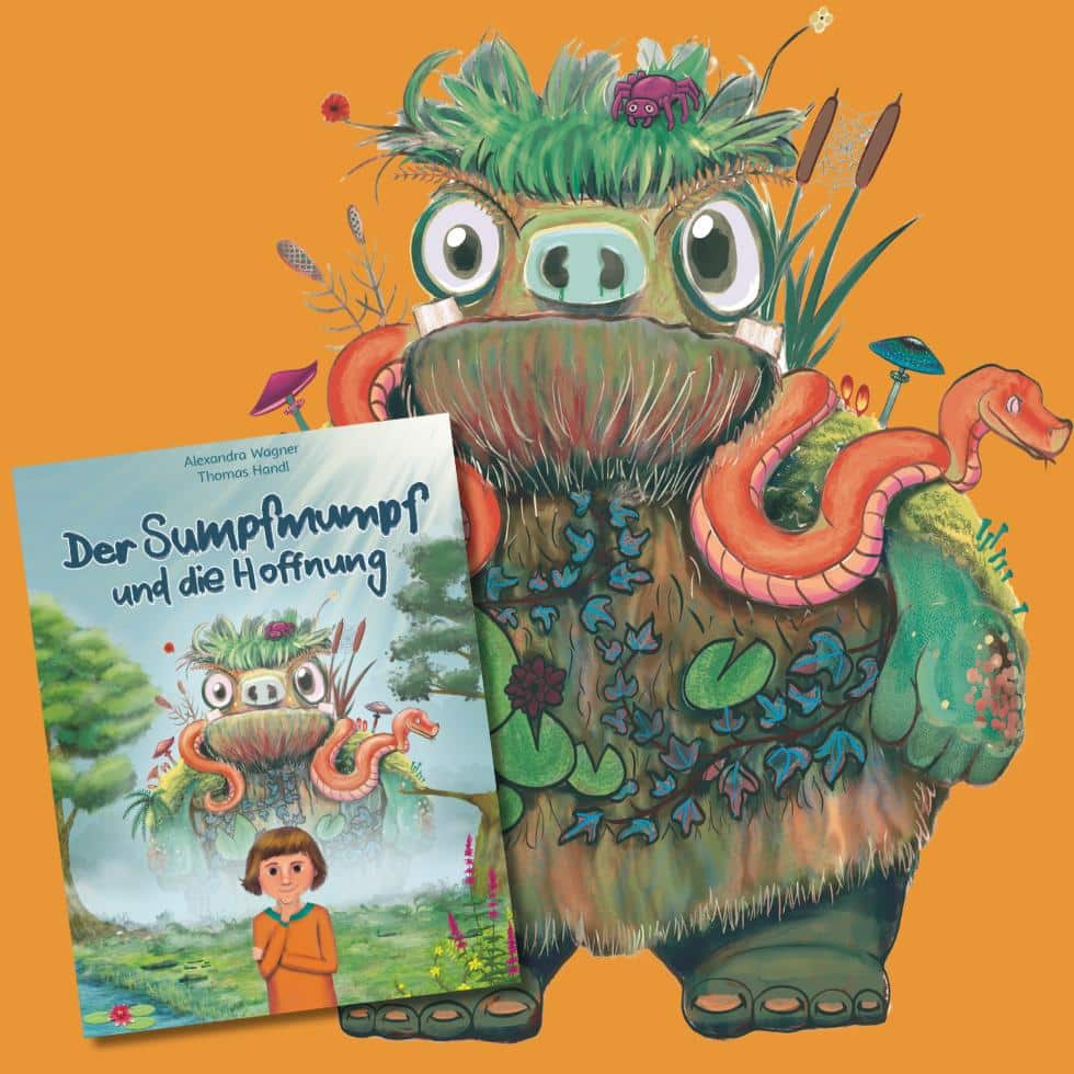 Kinderbuch Angst und Illustration Angstmonster Sumpfmumpf