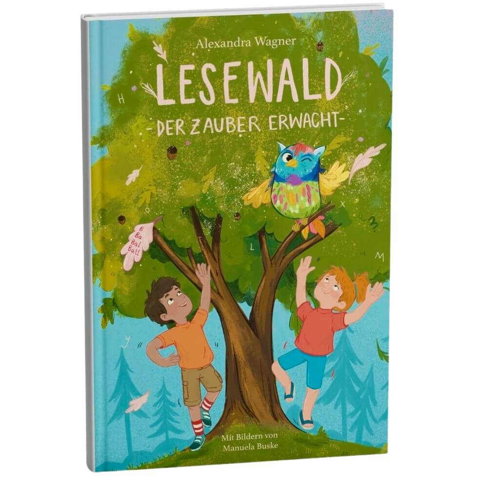 Mockup Leselernbuch "Lesewald, Der Zauber erwacht"