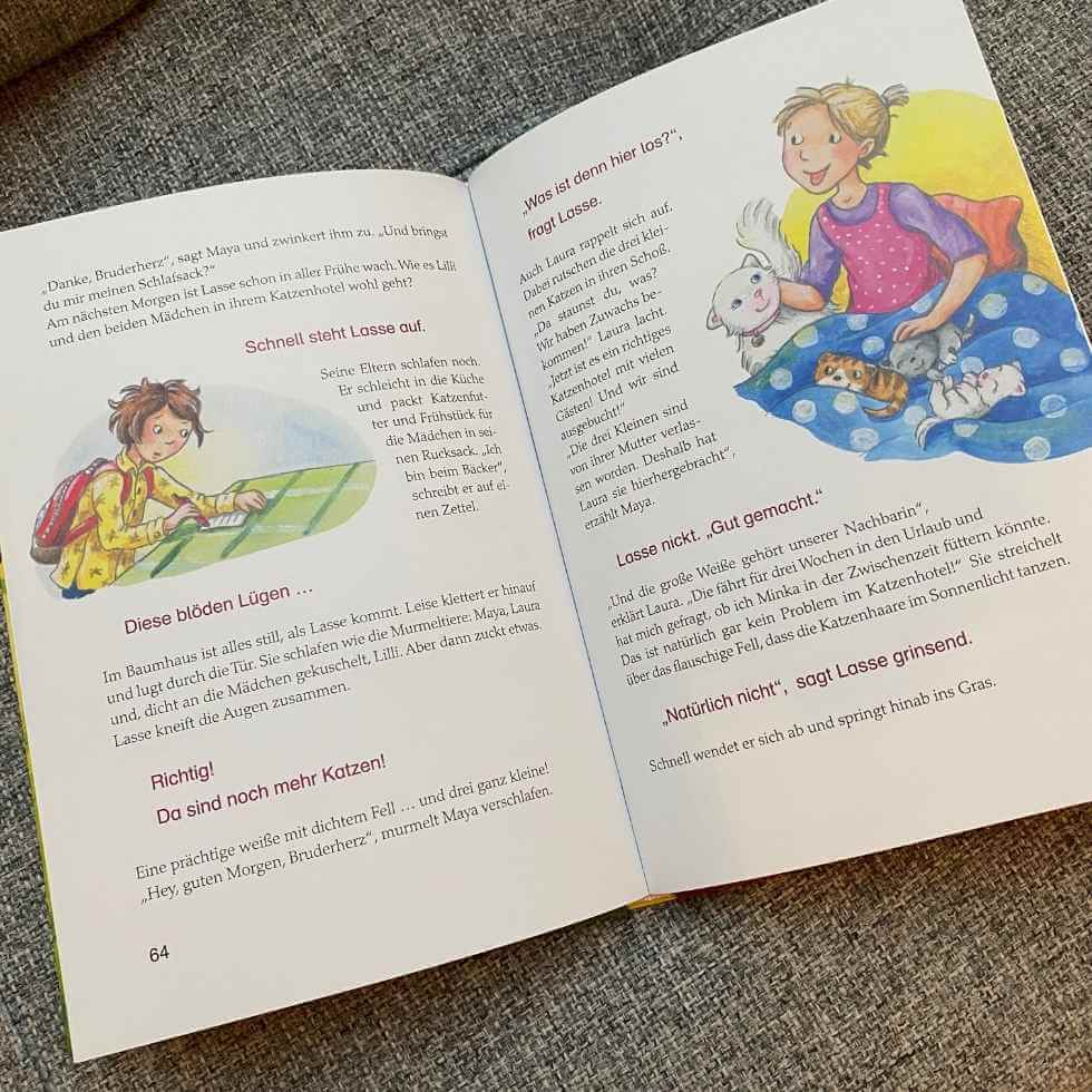 Buchseite mit Text zum Konzept "Gemeinsam lesen"