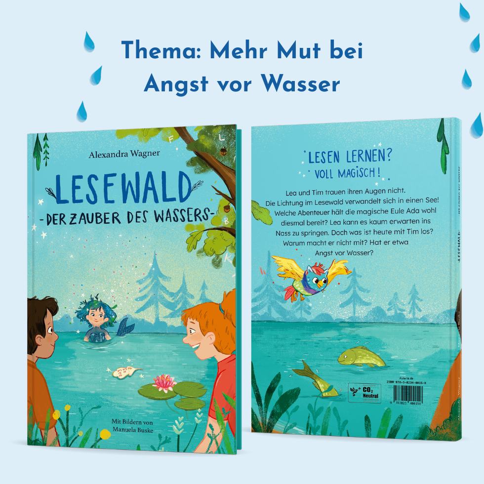 Front und Backcover des leselernbuches Lesewald, Der Zauber des Wassers